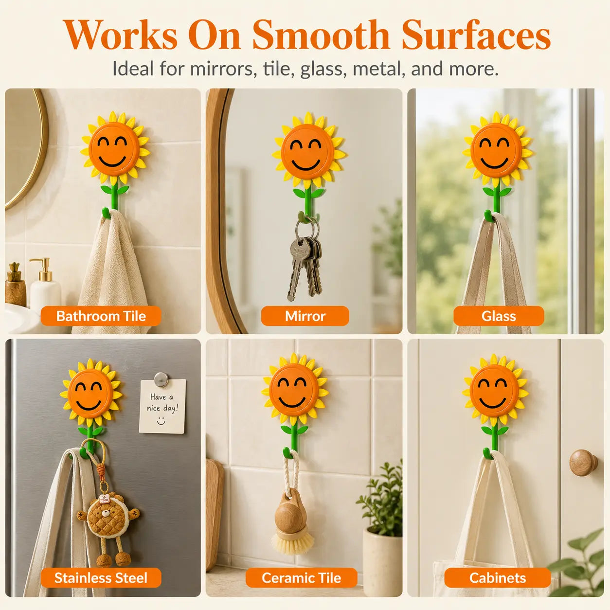 BloomHook – Retractable Sunflower Wall Hook