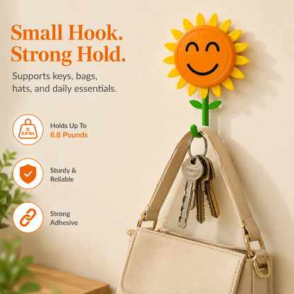 BloomHook – Retractable Sunflower Wall Hook
