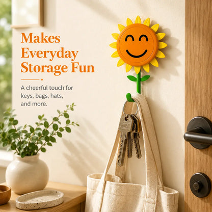 BloomHook – Retractable Sunflower Wall Hook