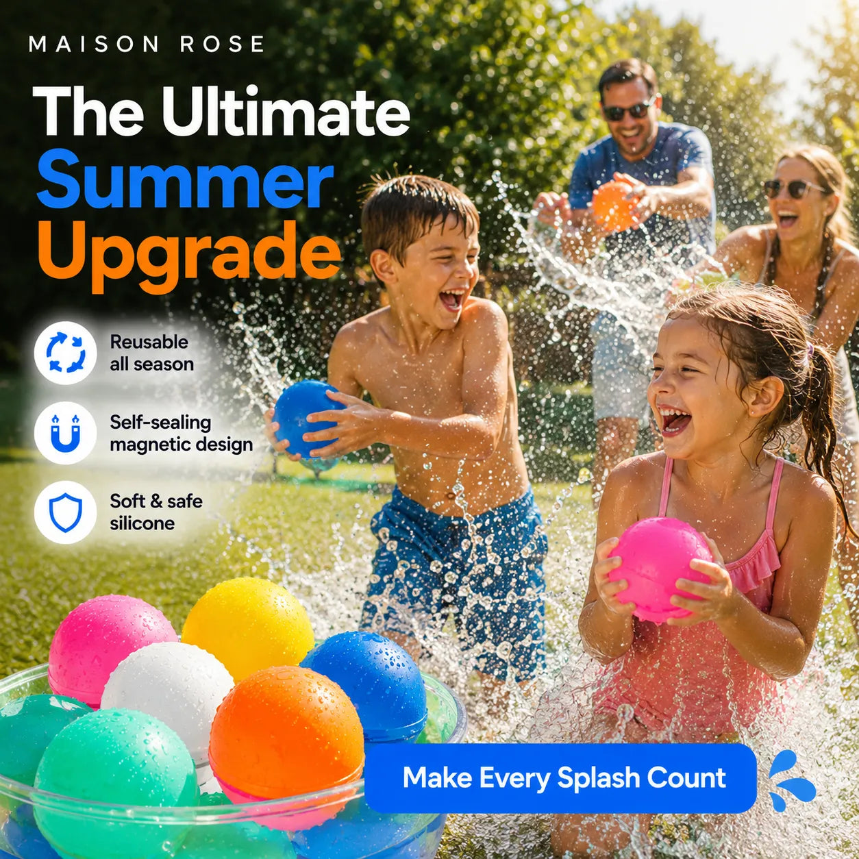 SplashSnap – Reusable Magnetic Water Balloons