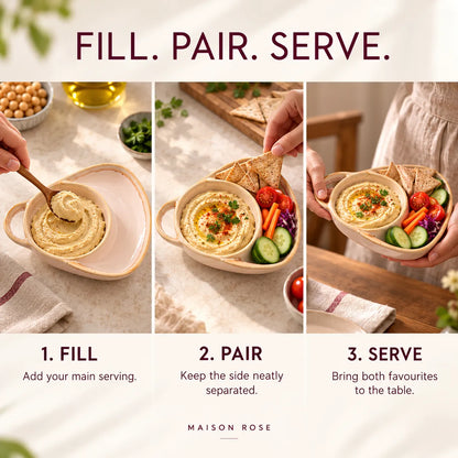ServeNest – Divided Ceramic Serving Dish