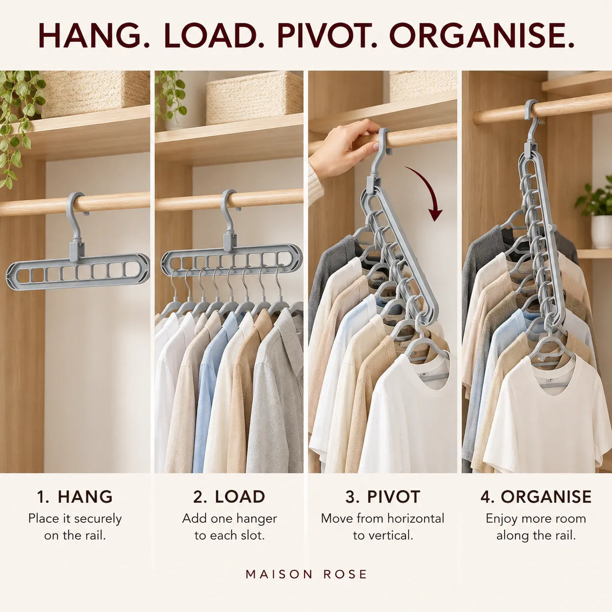 HangSpace – 9-Slot Space-Saving Hanger