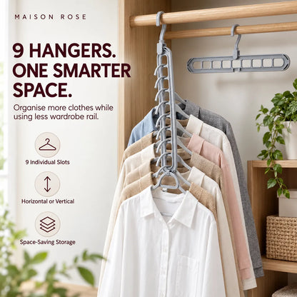 HangSpace – 9-Slot Space-Saving Hanger