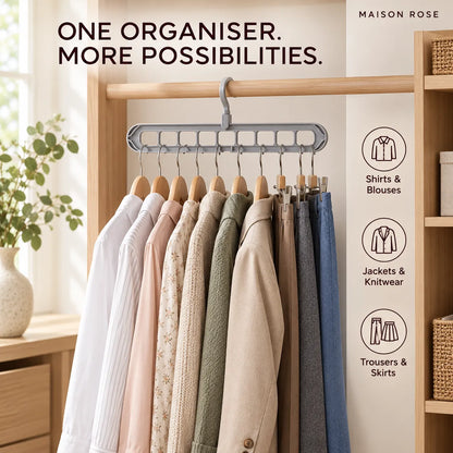 HangSpace – 9-Slot Space-Saving Hanger
