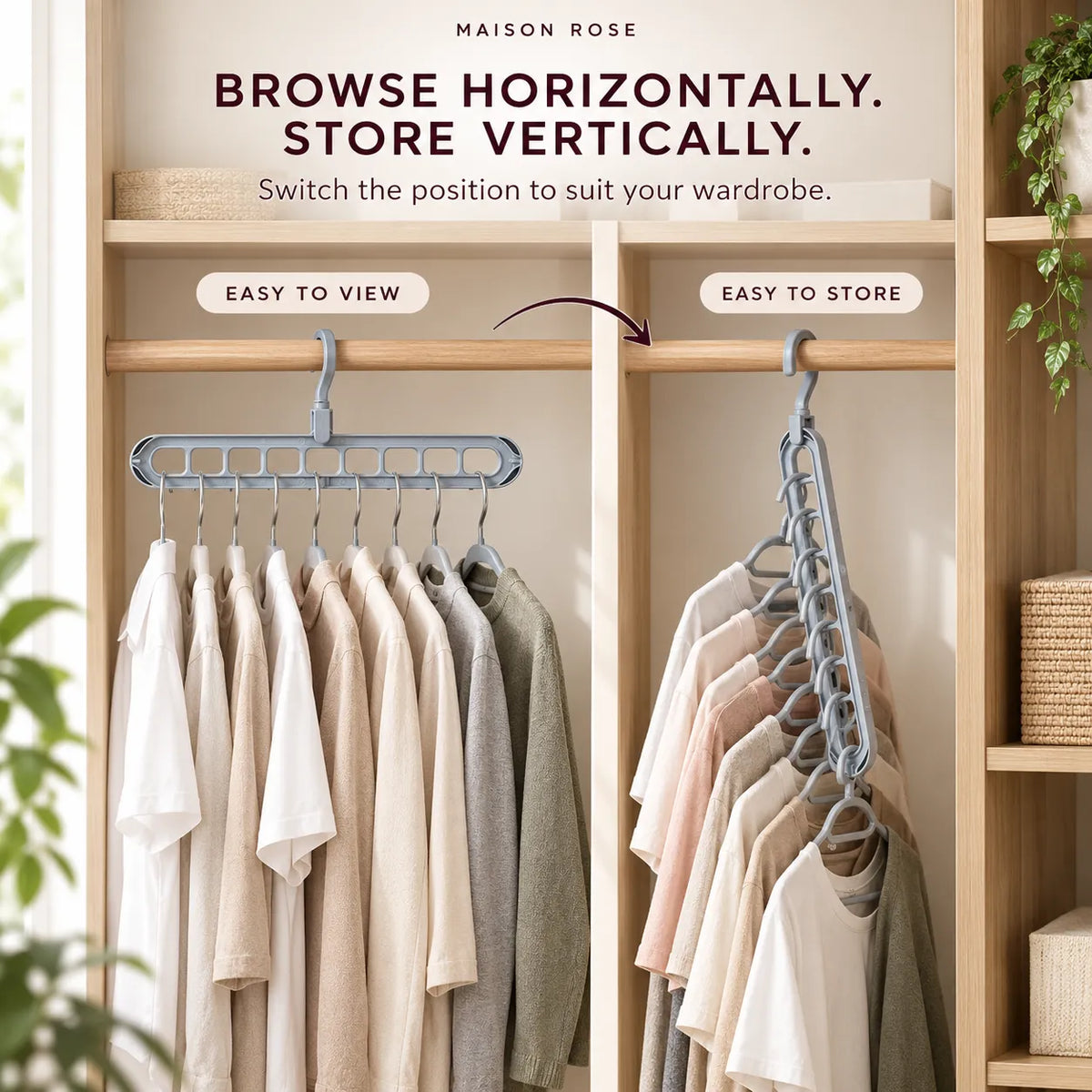 HangSpace – 9-Slot Space-Saving Hanger