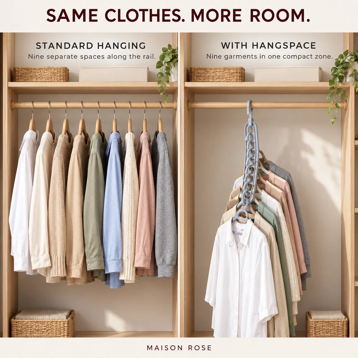 HangSpace – 9-Slot Space-Saving Hanger