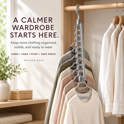 HangSpace – 9-Slot Space-Saving Hanger