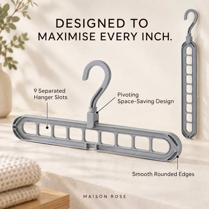 HangSpace – 9-Slot Space-Saving Hanger