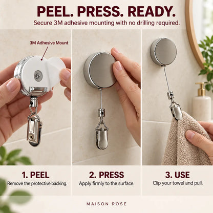 TowelReach – Retractable Towel Clip