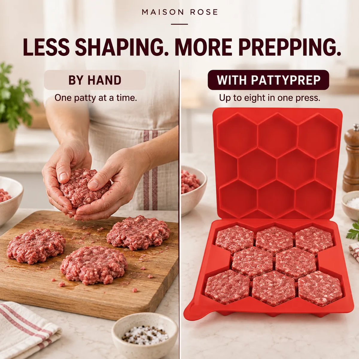 PattyPrep – Silicone Burger Patty Mold