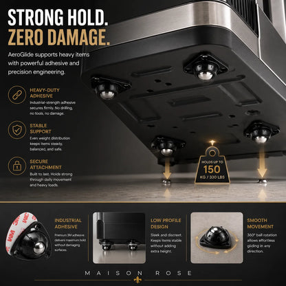 AeroGlide – 360° Universal Adhesive Wheels