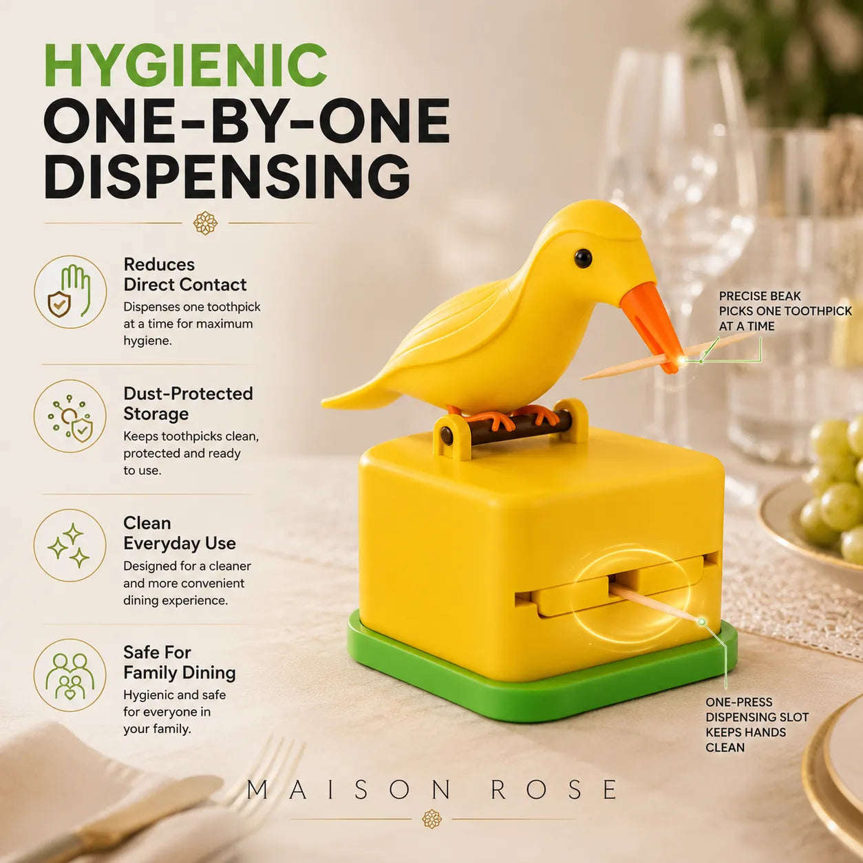 Woody Pick – Automatic Toothpick Dispenser