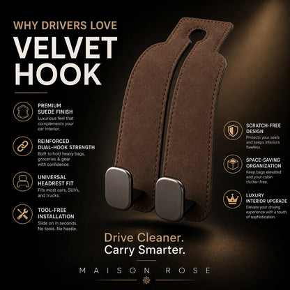 Velvet Hook – Car Seat Organizer Hooks