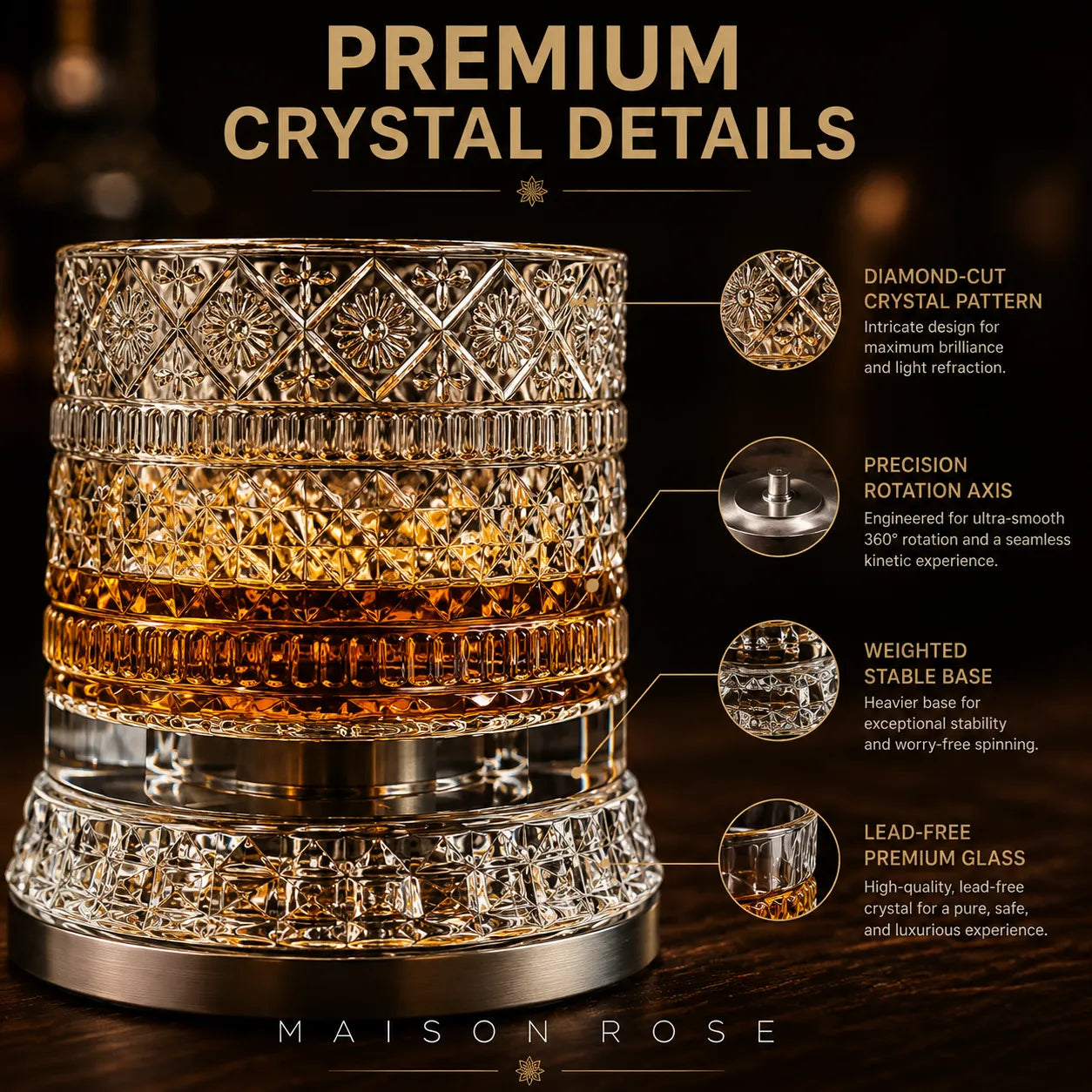 Orbit Crystal – Rotating Crystal Glassware