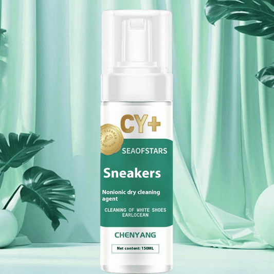 FreshKicks foam sneaker cleaner bottle with deep cleaning formula for all shoe types and footwear maintenance
