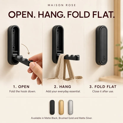 HideHook – Foldable Wall-Mounted Coat Hook