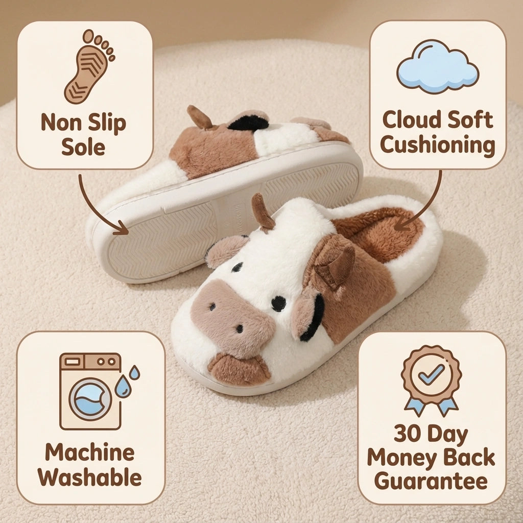 FluffyMoo Home Slippers