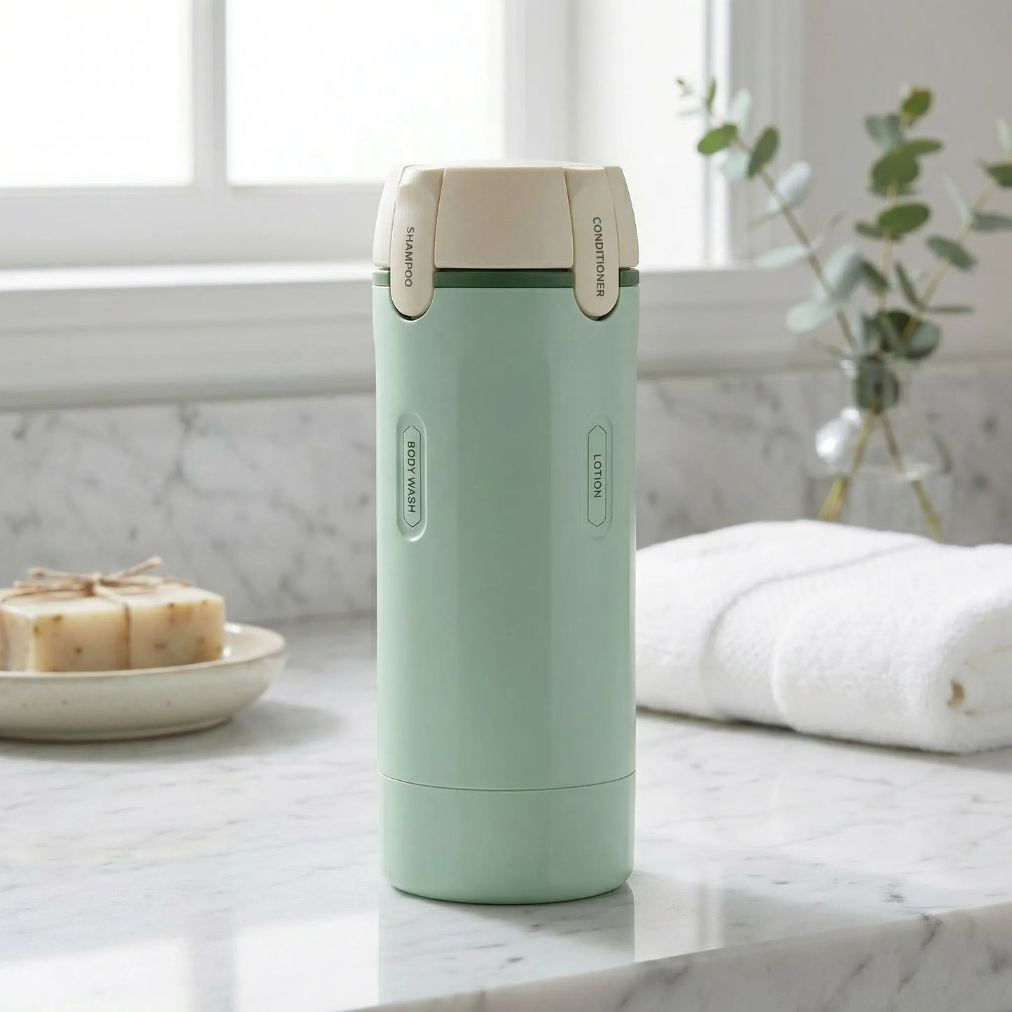 QuadroGo 4-in-1 Smart Travel Dispenser