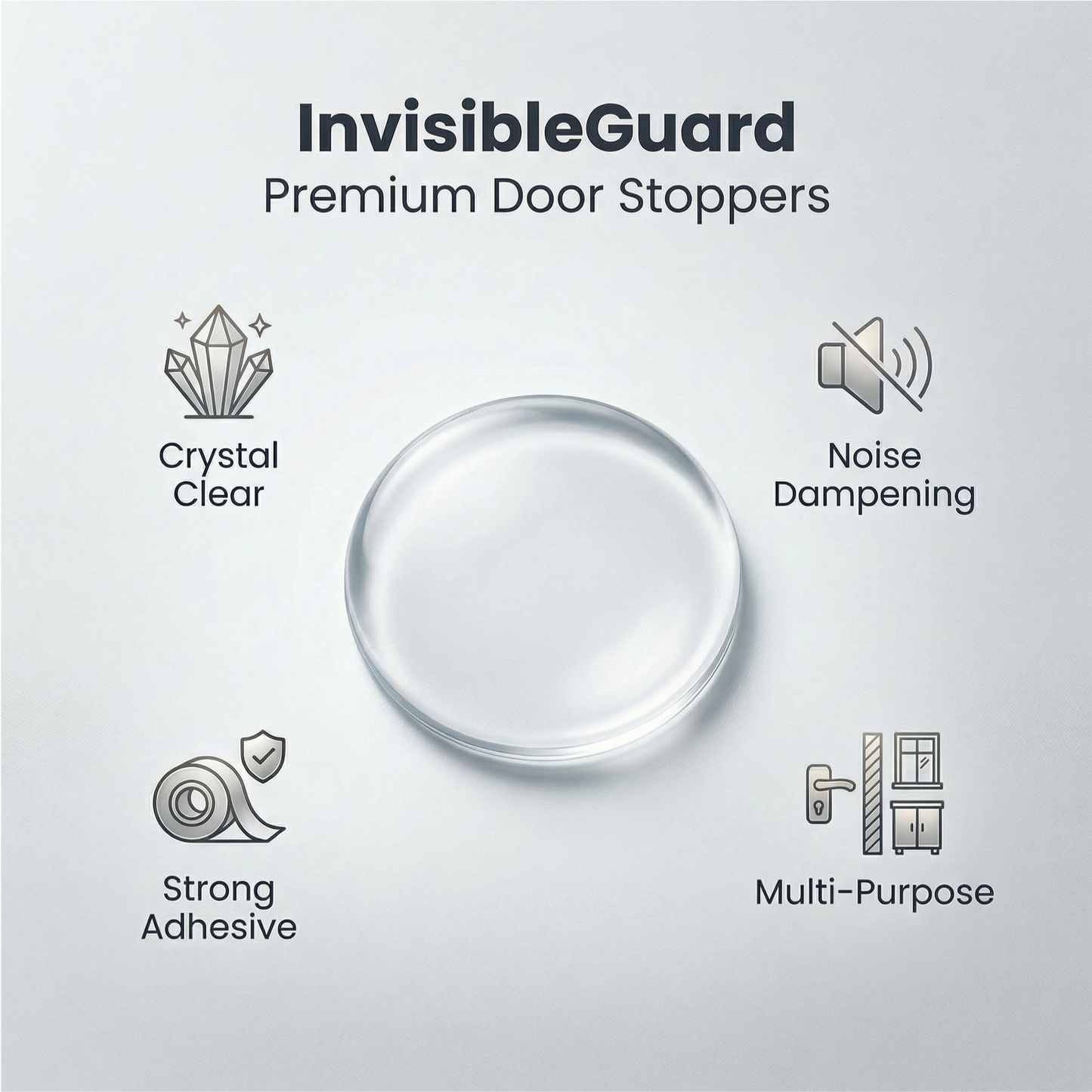 InvisibleGuard Door Stoppers