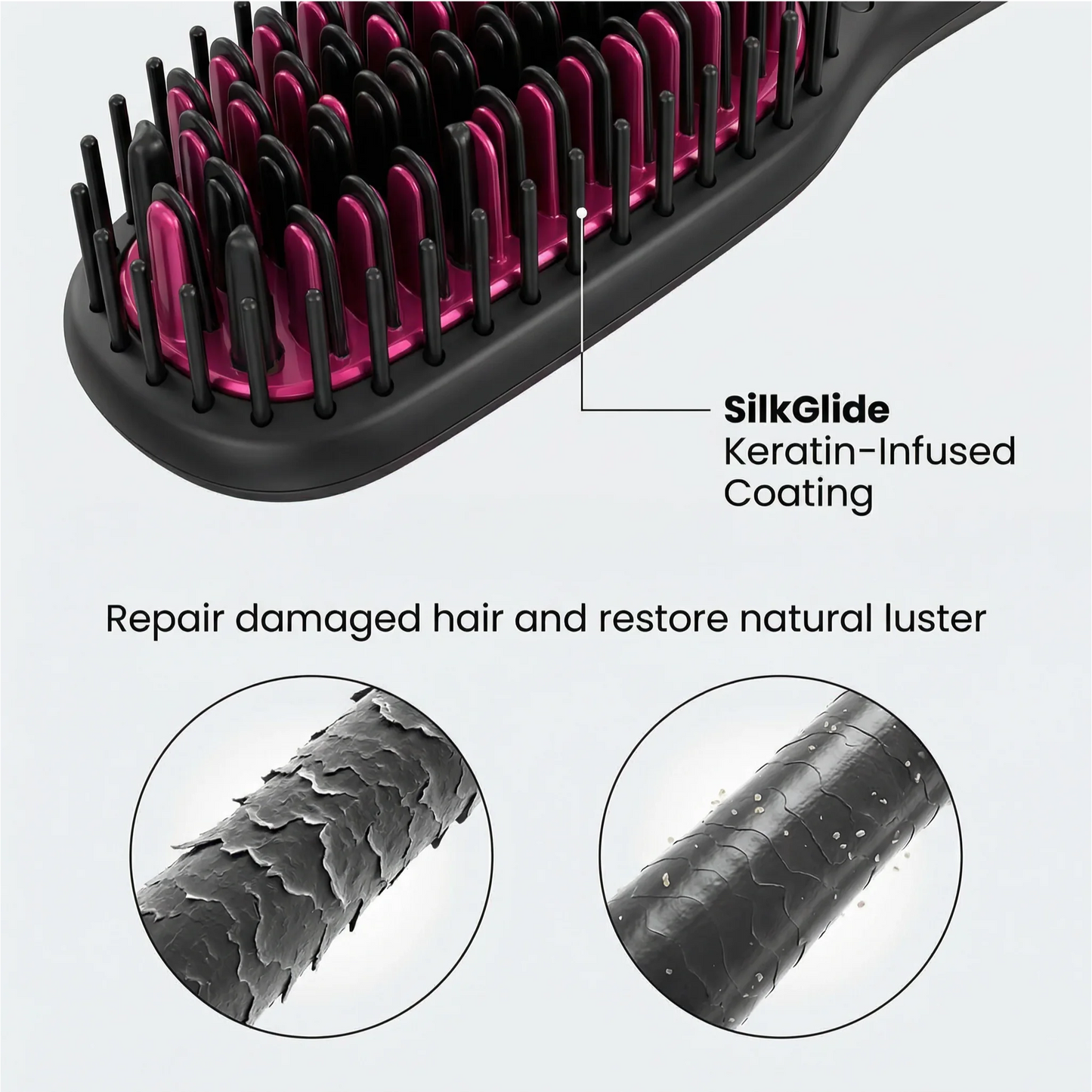 SilkGlide - Wireless Hair Straightener Brush