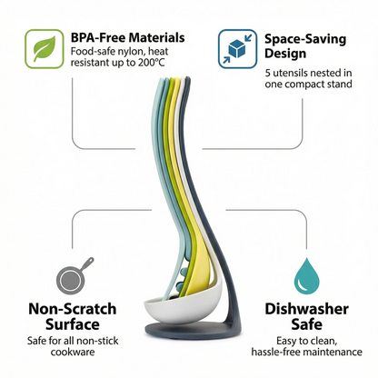 MaisonSil – Heat-Resistant Magnetic Non-Stick Kitchen Set (5pcs)